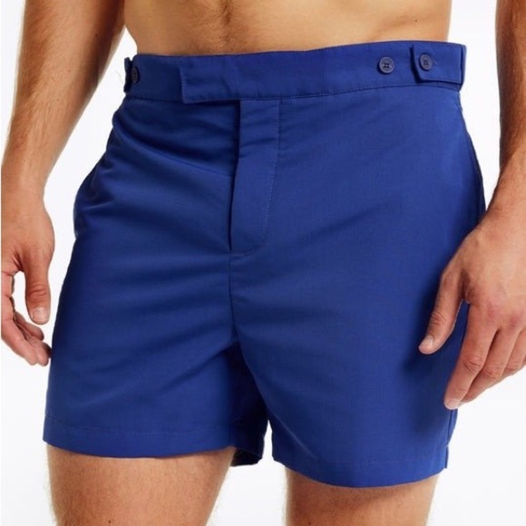 FRESCOBOL CARIOCA Tailored Swim Shorts Navy - Picture 1 of 5